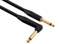 Red's Music instrument cable - Jack 6.3mm / Jack 6.3mm angled - FOP braided cable - GCF1250BG - 5m