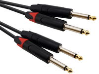 Red's Music audio cable - 2x Jack mono 6.3mm / 2x Jack mono 6.3mm - AU1350BX - 5m