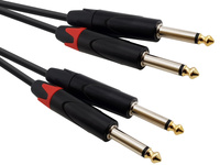 Red's Music audio cable - 2x Jack mono 6.3mm / 2x Jack mono 6.3mm - AU1305BX - 0.5m