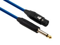 Red's Music Microphone Cable - XLR F / Jack 6.3 mono - Standard - MC1260BX-BLUE - 6m