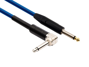 Red's Music instrument cable - Jack 6.3mm / Jack 6.3mm angled - Standard - GC1205BX-BLUE - 0.5m