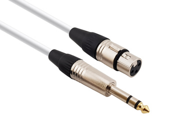 Red's Music Microphone Cable - XLR F / Stereo Jack - Economic - MC0420-WHITE - 2m
