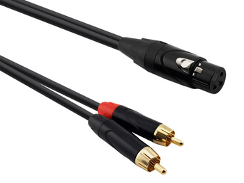 Red's Music audio cable - XLR F female / 2x RCA cinch plug - AU5010BX - 1m