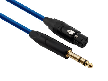 Red's Music Microphone Cable - XLR F / Jack 6.3 stereo - Standard - MC1410BX-BLUE - 1m