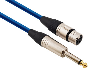 Red's Music Microphone Cable - XLR F / Jack mono - Economic - MC0210-BLUE - 1m