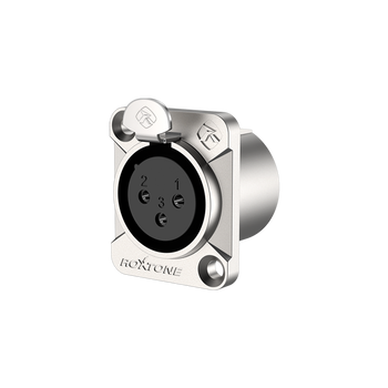 XLR F 3-pin female panel socket - Roxtone - RX3FD-NT