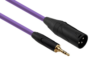 Kabel Mikrofonowy Red's Music - XLR M / mini Jack 3.5 stereo - Standard - MC1815BX-PURPLE - 1,5m