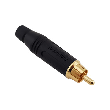 RCA cinch plug for cable - Amphenol - black - ACPR-BLK