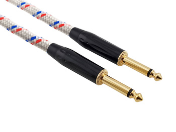 Kabel instrumentalny Red's Music – Jack 6.3mm / Jack 6.3mm – FOP kabel w oplocie - GCF1130BRW - 3m