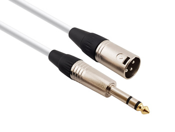 Kabel Mikrofonowy Red's Music - XLR M / Jack stereo - Economic - MC0520-WHITE - 2m