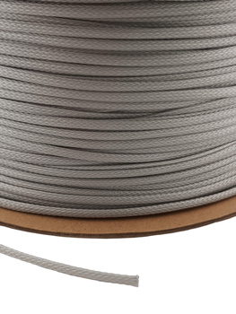 Polyester PET braid for the cable, 4mm gray cable sheath - 1m