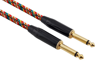 Kabel instrumentalny Red's Music – Jack 6.3mm / Jack 6.3mm – FOP kabel w oplocie - GCF1130RA - 3m