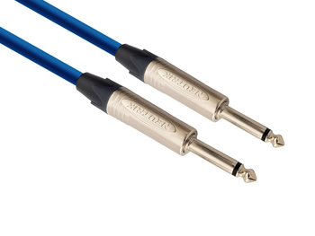 Red's Music instrument cable - Jack 6.3mm / Jack 6.3mm - Standard Neutrik - GCN1105-BLUE - 0.5m