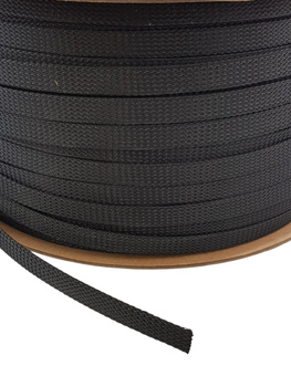 Polyester PET braid for the cable, 14mm black cable sheath - 1m