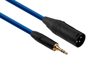 Kabel Mikrofonowy Red's Music - XLR M / mini Jack 3.5 stereo - Standard -  MC1810BX-BLUE - 1m