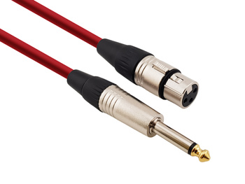 Red's Music Microphone Cable - XLR F / Jack mono - Economic - MC0210-RED - 1m