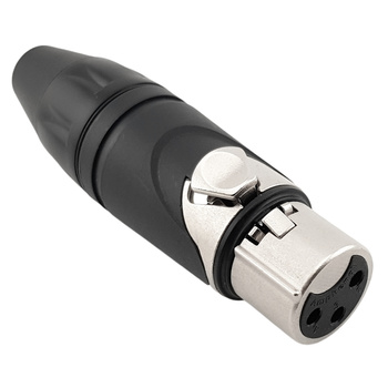 XLR F female 3-pin connector - Amphenol - silver - AXX3F