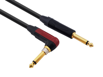 Red's Music instrument cable - Jack 6.3mm / Jack 6.3mm angle cable with switch - Studio Live - GCN2260W - 6m