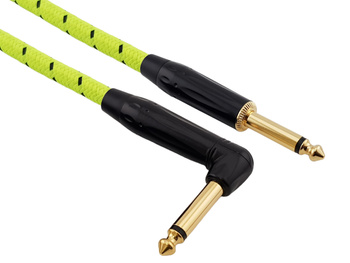 Red's Music instrument cable - Jack 6.3mm / Jack 6.3mm angled - FOP braided cable - GCF1250TB - 5m