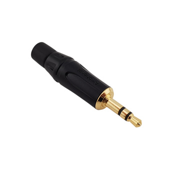 Wtyk Jack 3.5mm stereo prosty - Amphenol - czarny - KS3PB-AU