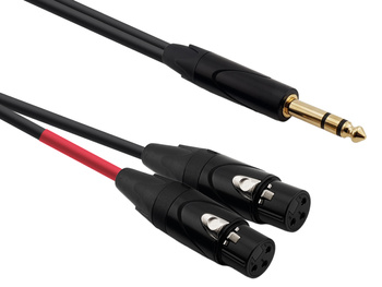 Red's Music audio cable - 6.3mm stereo jack / 2x XLR F female - AU3915BX - 1.5m