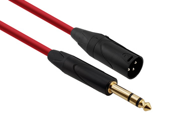 Red's Music Microphone Cable - XLR M / Jack 6.3 stereo - Standard - MC15100BX-RED - 10m