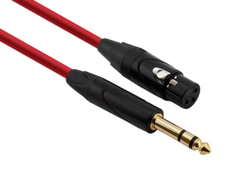 Red's Music Microphone Cable - XLR F / Jack 6.3 stereo - Standard - MC14100BX-RED - 10m