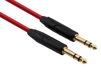 Kabel Mikrofonowy Red's Music - Jack 6.3 stereo / Jack 6.3 stereo - Standard -  MC16100BX-RED - 10m