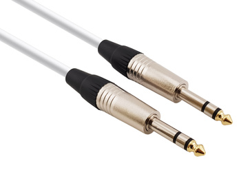 Kabel Mikrofonowy Red's Music - Jack stereo / Jack stereo - Economic - MC0650-WHITE - 5m