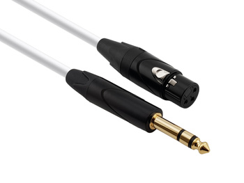 Red's Music Microphone Cable - XLR F / Jack 6.3 stereo - Standard - MC1415BX-WHITE - 1.5m