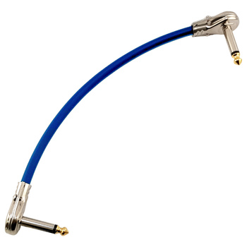 Red's Music effect connection cable (patch) - Jack 6.3mm angled / Jack 6.3mm angled - Economic - GC0302-BLUE - 0.2m