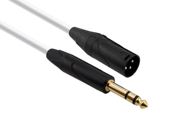 Red's Music Microphone Cable - XLR M / Jack 6.3 stereo - Standard - MC1530BX-WHITE - 3m