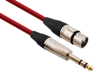 Red's Music Microphone Cable - XLR F / Stereo Jack - Economic - MC0410-RED - 1m