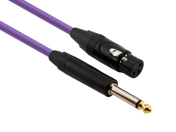 Red's Music Microphone Cable - XLR F / Jack 6.3 mono - Standard - MC12100BX-PURPLE - 10m