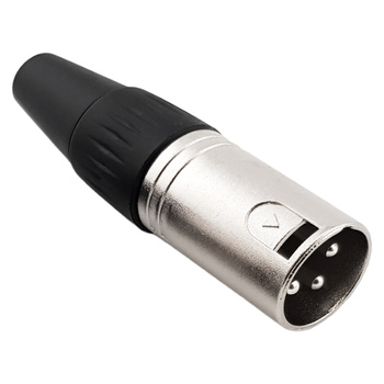 XLR M male 3-pin connector - Red's Music - silver - X02