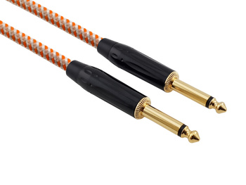 Kabel instrumentalny Red's Music – Jack 6.3mm / Jack 6.3mm – FOP kabel w oplocie - GCF1130RS - 3m