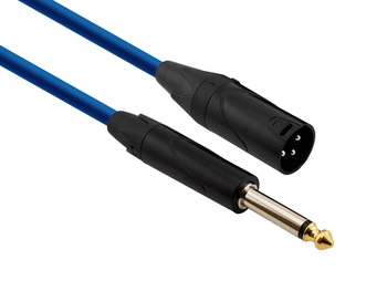 Kabel Mikrofonowy Red's Music - XLR M / Jack 6.3 mono - Standard - MC1305BX-BLUE - 0,5m