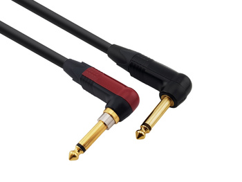 Red's Music instrument cable - Jack 6.3mm angle / Jack 6.3mm angle with switch - Studio Live - GCN2360W - 6m