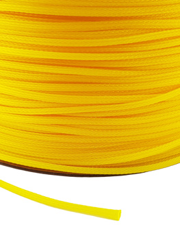 Polyester PET braid for the cable, 4mm yellow cable sheath - 1m