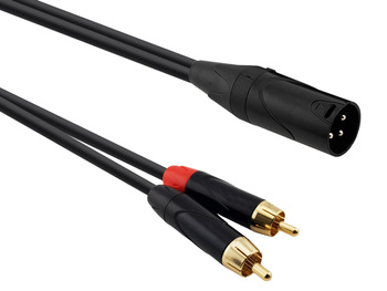 Red's Music audio cable - XLR M male / 2x RCA cinch plug - AU5210BX - 1m