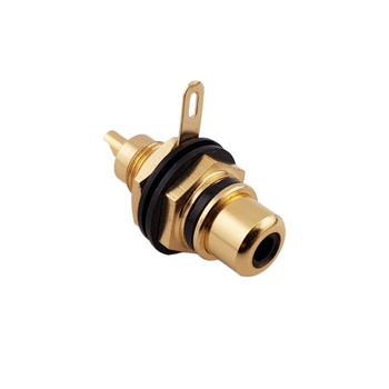 RCA cinch mounting socket - Red's Music - gold - RCA7