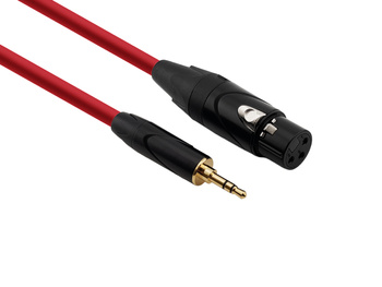 Red's Music Microphone Cable - XLR F / mini Jack 3.5 stereo - Standard - MC1750BX-RED - 5m