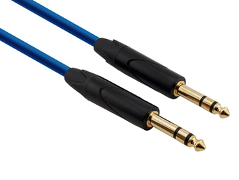 Kabel Mikrofonowy Red's Music - Jack 6.3 stereo / Jack 6.3 stereo - Standard -  MC16100BX-BLUE - 10m