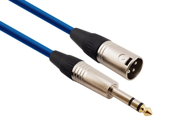 Red's Music Microphone Cable - XLR M / Stereo Jack - Economic - MC0503-BLUE - 0.3m