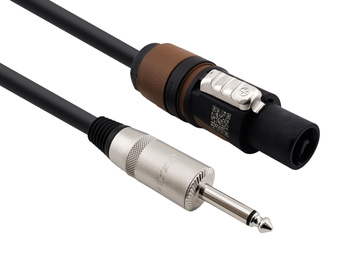 Red's Music Speaker Cable - Speakon 2pin [Neutrik] / Jack 6.3 mono [Rean] - Standard - 2x2.5mm² - SPN22100N - 10m