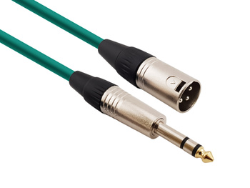 Kabel Mikrofonowy Red's Music - XLR M / Jack stereo - Economic - MC0510-GREEN - 1m