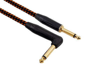 Red's Music instrument cable - Jack 6.3mm / Jack 6.3mm angled - FOP braided cable - GCF1250BO - 5
