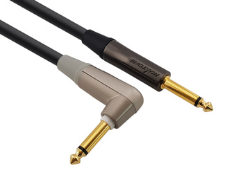 Kabel instrumentalny Red's Music – Jack 6.3mm / Jack 6.3mm kątowy z wyłącznikiem (Silent) – Stronger - GCSR1260W - 6m