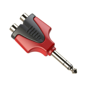 Redukcja przejściówka - Roxtone - Wtyk Jack 6.3mm stereo / 2 x RCA żeńska - RPAN330