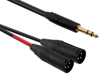 Red's Music audio cable - 6.3mm stereo jack / 2x XLR M male - AU3815BX - 1.5m